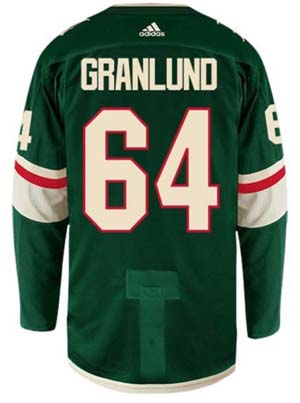 Minnesota Wild Team Color,  Mikael Granlund #64  ADIDAS AUTHENTIC CUSTOMIZED