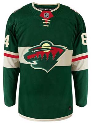 Minnesota Wild Team Color,  Mikael Granlund #64  ADIDAS AUTHENTIC CUSTOMIZED - Image 3
