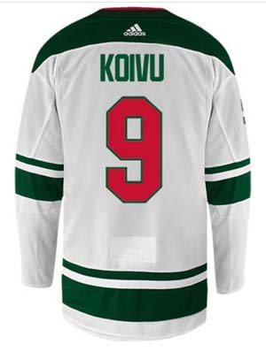 Minnesota Wild Away,  Mikko Koivu #9  ADIDAS AUTHENTIC CUSTOMIZED