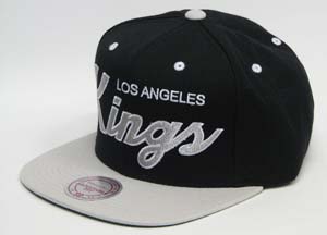 NHL Lippis Los Angeles Kings Script ORIGINAL VINTAGE SnapBack, Mitchell & Ness