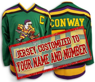 Mighty Ducks Pelipaita, omalla nimellä ja numerolla