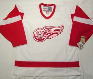 Detroit Red Wings WHITE Replica Jersey, CCM 500