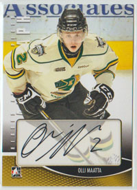 2012-13 ITG Heroes and Prospects AUTOGRAPH #A-OM Olli Määttä RC OHL London Knight