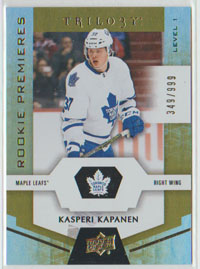 2016-17 Upper Deck Trilogy #78 Kasperi Kapanen RC /999
