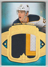 2013-14 UD Ultimate Rasmus Ristolainen RC 030/100 ULTIMATE 3-COLOR PATCH #UDD-RR