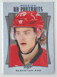 2016-17 Upper Deck UD Portraits Rookies #P-101 Sebastian Aho Hurricanes