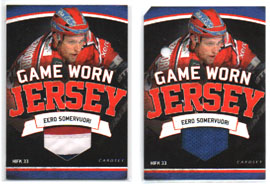 2013-14 Cardset GAME WORN JERSEY 3-Color 125/128 #NNo Eero Somervuori HIFK