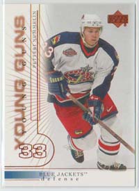 2000-01 Upper Deck #423 Petteri Nummelin Blue Jackets Young Guns SP RC