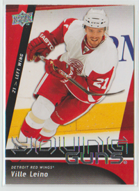 2009-10 Upper Deck #204 Ville Leino Red Wings Young Guns SP RC