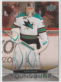 2011-12 Upper Deck #238 Harri Säteri (G) Sharks Young Guns SP RC