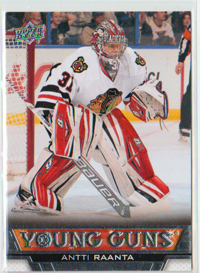 2013-14 Upper Deck #487 Antti Raanta Blackhawks Young Guns SP RC
