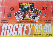 1989-90 O-Pee-Chee Stickers Hockey laatikko