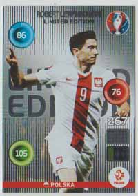 BONUS 55,00€,  2016 Panini UEFA EURO Robert Lewandowski LIMITED EDITION