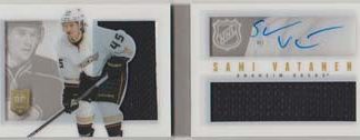 2013-14 Panini Playbook AUTOGRAPH-Double Jerseys 177/199 #101 Sami Vatanen RC Ducks