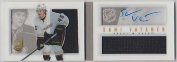 2013-14 Panini Playbook AUTOGRAPH-Double Jerseys 177/199 #101 Sami Vatanen RC Ducks