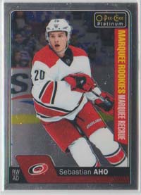 2016-17 O-Pee-Chee Platinum RAINBOW #173 Sebastian Aho RC MARQUEE ROOKIE Hurricanes