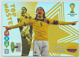 BONUS 45,00€,  2014 Panini Fifa World Cup Brasil Falcao Top Master