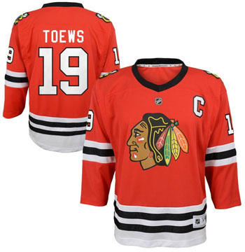 Chicago Blackhawks Toews #19, Team Color LASTEN (UUTUUS)