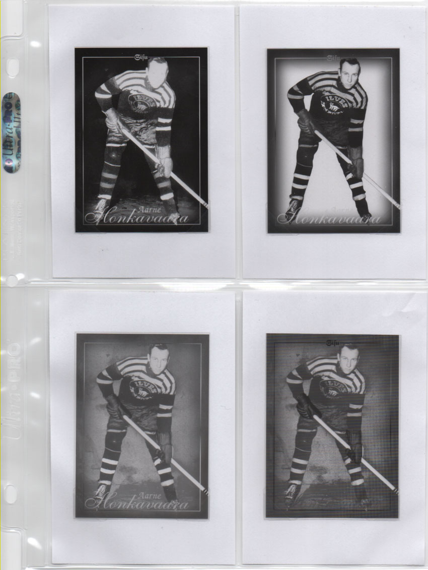 1996-97 Sisu Red Line Aarne Honkavaara Ilves 1/1 Print Film JÄÄKIEKKOLEIJONA #187