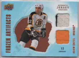 2008-09 Artifacts Hockey Double Jerseys 063/199 Adam Oates Bruins# FAD-AO