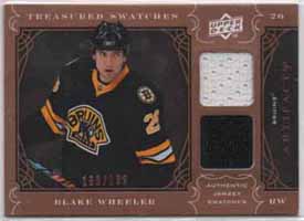 2009-10 Artifacts Hockey Treasured Swatches 168/199 Blake Wheeler Bruins #TS-BW