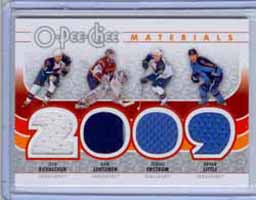 2009-10 O-Pee-Chee Kari Lehtonen- Ilya Kovalchuk- Tobias Enstrom- Neil Littele QUAD MATERIALS #J-THRS