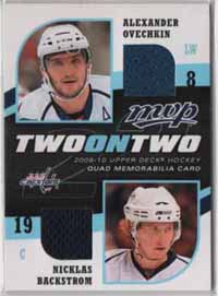 2009-10 UD MVP 2on2 Alex Ovechkin - Nicklas Backström- Sidney Crosby-Evgeni Malkin #J-COMB