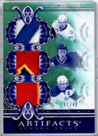 2009-10 O-Pee-Chee Kari Lehtonen- Ilya Kovalchuk- Tobias Enstrom- Neil Littele QUAD MATERIALS #J-THRS - Image 2