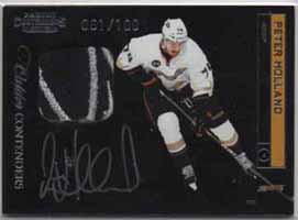 2011-12 Panini Contenders AUTO PATCH 061/100 Peter Holland RC Ducks #202
