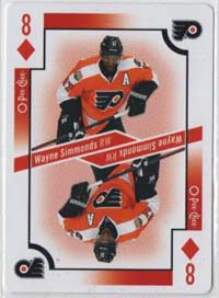 2017-18 O-Pee-Chee Playing Cards #8 Wayne Simmonds Flyers