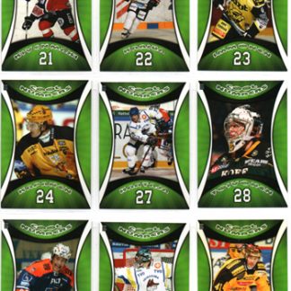 2008-09 Cardset Cool Numbers GREEN (18 kpl) Erikoiskortti Setti