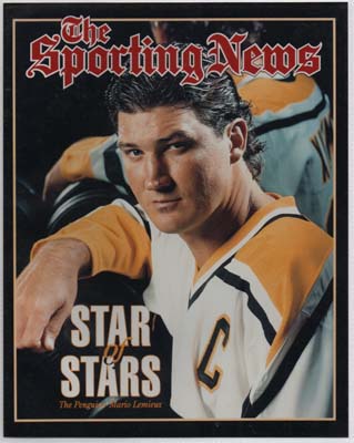 NHL Photo 8X10 Team Pittsburg Penguins Mario Lemieux #66 SPORTING NEWS, 1990s
