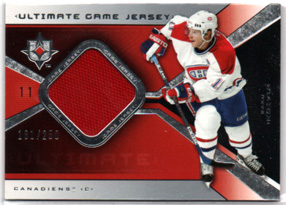 2004-05 Ultimate Collection Saku Koivu 181/250 GAME JERSEY Canadiens #UGJSK