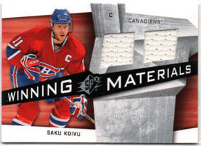2008-09 SPx Winning Materials Saku Koivu Double GAME JERSEY Canadiens #WMSK