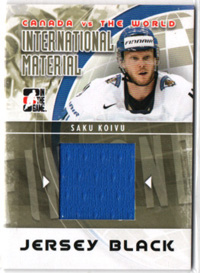 2011-12 ITG Canada vs The World International Materials Black Saku Koivu GAME JERSEY Team Finland #IM22