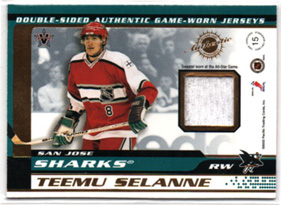 2002-03 Vanguard Saku Koivu -Teemu Selanne Double GAME JERSEY Canadiens #15 - Image 3