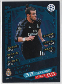 2016-17 Topps Match Attax AWAY GOAL #RM13 Gareth Bale (Real Madrid CF)