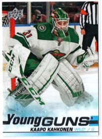 2019-20 UD Series 2 YOUNG GUNS #470 Kaapo Kähkönen (G) RC Wild