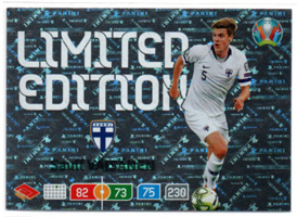 2020 Panini Uefa EURO Sauli Väisänen  LIMITED Edition FINLAND