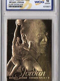1996-97 Fleer 23KT GOLD Flair Showcase #NNo Michael Jordan Chicago Bulls GEM-MT 10