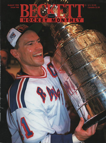 Beckett Hockey 1994 Aug. Messier Stanley Cup, Back NY SC Paraati