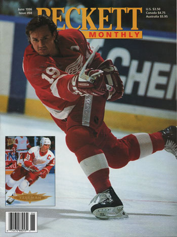 Beckett Hockey 1996 June Steve Yzerman Red Wings, Back Hamrlik