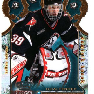 2000-01 Crown Royale GOLD Crown Die-Cuts JUMBO #2 Dominik Hasek (G) Sabres (MINT)