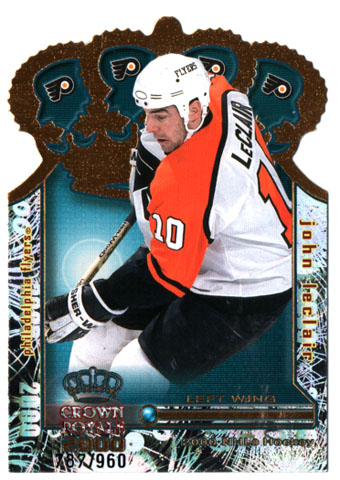2000-01 Crown Royale GOLD Crown Die-Cuts JUMBO #6 John LecLair Flyers (MINT)
