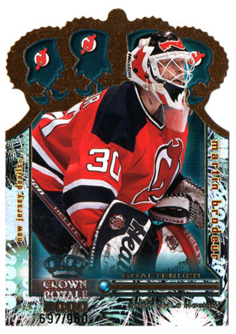 2000-01 Crown Royale GOLD Crown Die-Cuts JUMBO #5 Martin Brodeur (G) Devils (MINT)