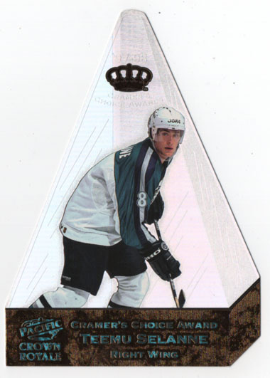 1997-98 CROWN ROYALE CRAMER'S CHOICE AWARD JUMBO #2 Teemu Selanne Mighty Ducks (MINT)