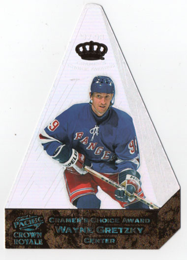 1997-98 CROWN ROYALE CRAMER'S CHOICE AWARD JUMBO #7 Wayne Gretzky Rangers (MINT)