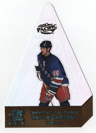 1998-99 CROWN ROYALE CRAMER'S CHOICE AWARD JUMBO #8 Wayne Gretzky Rangers (MINT)