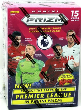 2019-20 Panini Prizm Premier League Soccer 15-Card Box Laatikko