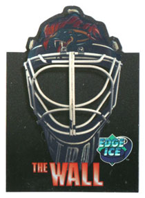 1995-96 Edge Ice THE WALL DIE-CUT Masks Rick Knickle (G) Vipers #TW3